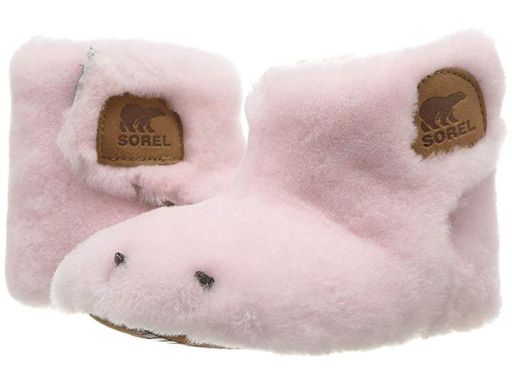 Sorel Kids Bear Paw Slipper (toddler/little Kid) (dusty Pink/elk) Girls Shoes