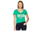 Champion College Oregon Ducks University V-neck Tee (kelly Green 2) Women's T Shirt