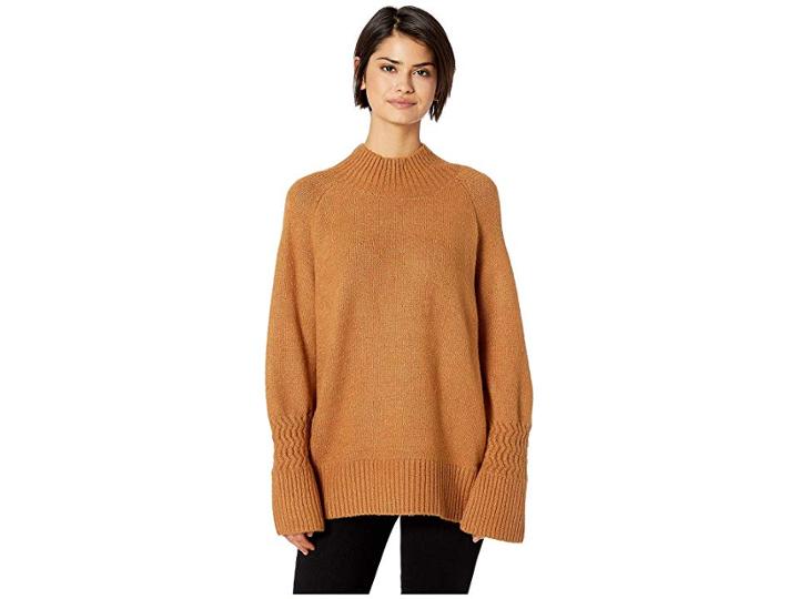 J.o.a. Mock Neck Sweater (camel) Women's Sweater