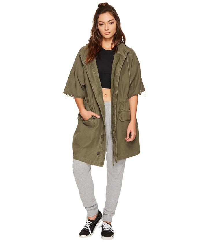 Free People Reworked Army Jacket (moss) Women's Coat