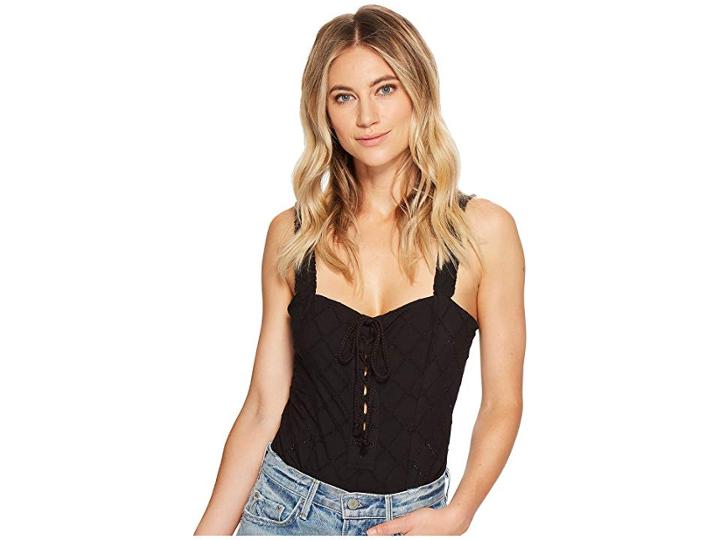 Free People Make Me Up Bodysuit (black) Women's Jumpsuit & Rompers One Piece