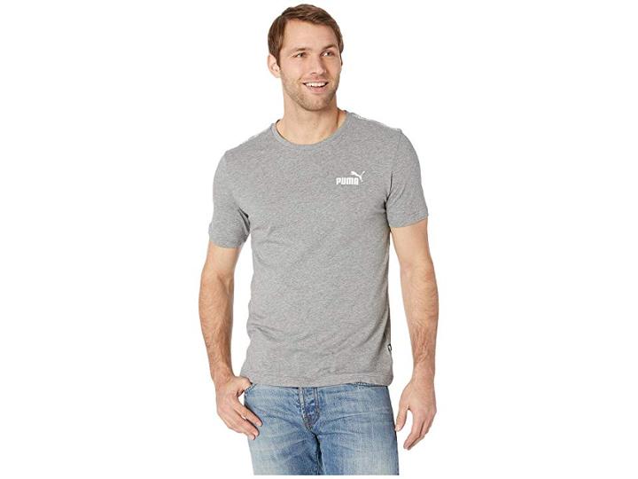 Puma Amplified Logo Tee (medium Grey Heather) Men's T Shirt