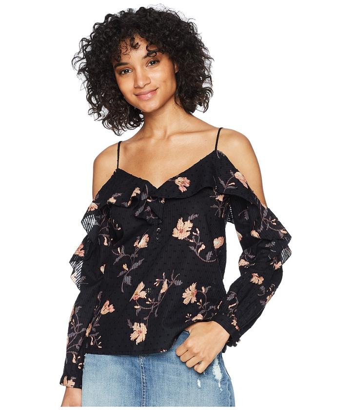 Paige Arabeth Blouse (black/desert Sunrise) Women's Clothing