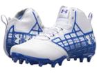 Under Armour Ua Banshee Mid Mc (white/team Royal 2) Men's Cleated Shoes