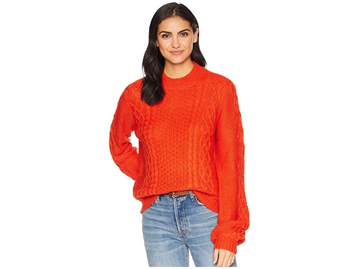 Volcom Hellooo Sweater (tangerine) Women's Sweater