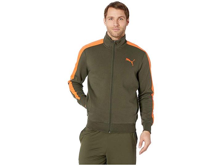 Puma Cb P48 Core Embroidered Track Jacket (forest Night) Men's Coat