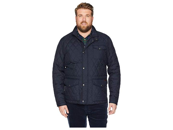 Polo Ralph Lauren Big Tall Quilted Nylon Dartmouth Jacket (college Navy) Men's Coat