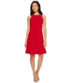 Ellen Tracy Sleeveless Flounce Hem Dress (rouge) Women's Dress