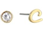 Kate Spade New York One In A Million C Stud Set Earrings (clear/gold) Earring