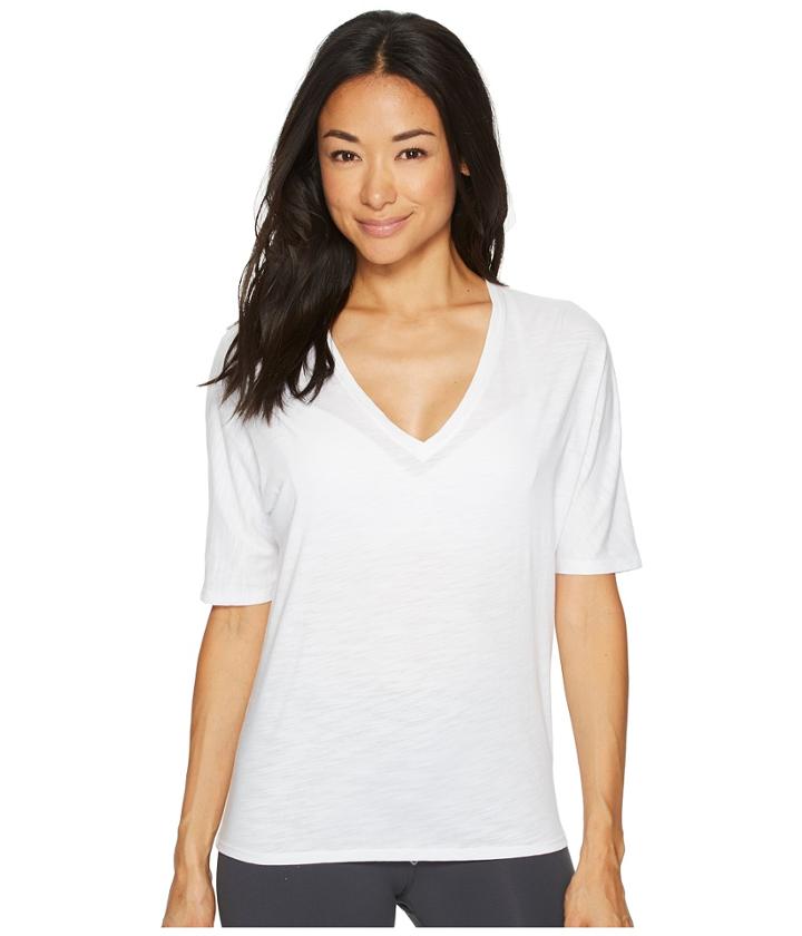 Tasc Performance Perfect V Top (white) Women's Clothing