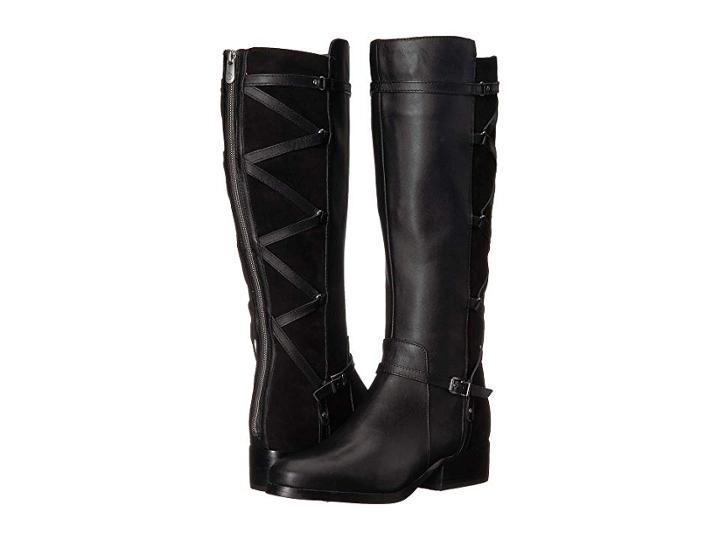 Adrienne Vittadini Mickey (black Soft Calf Suede) Women's Shoes