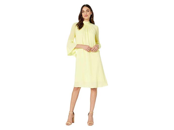 Bcbgmaxazria Cocktail Midi Woven Dress (limelight) Women's Dress