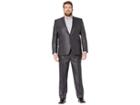 Kenneth Cole Reaction Big Tall Techni-cole Open Bottom Suits (gunmetal Basketweave) Men's Suits Sets