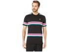 Nike Nikecourt T-shirt Heritage Stripe (black/multicolor) Men's Workout