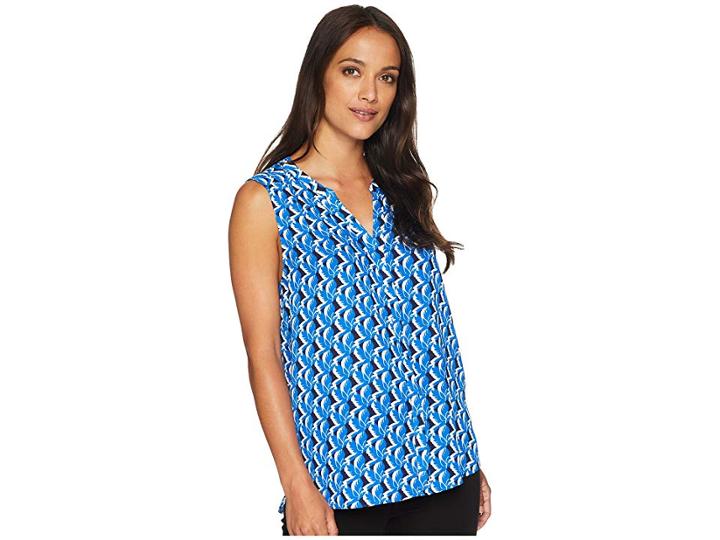 Nydj Sleeveless Pintuck Pleat Back (flock Together Peacoat) Women's Sleeveless