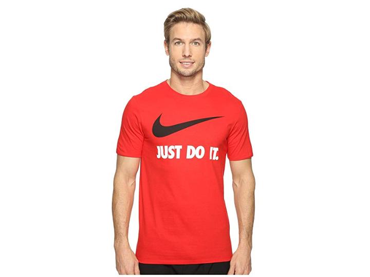 Nike Just Do Ittm Swooshtm Tee (university Red/black) Men's Clothing