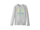 Under Armour Kids Hybrid Big Logo Long Sleeve Tee (big Kids) (steel/quirky Lime/cruise Blue) Boy's T Shirt