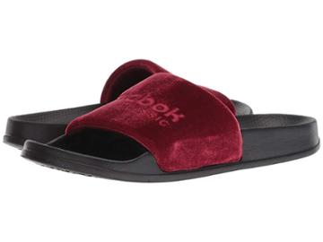 Reebok Lifestyle Classic Slide (collegiate Burgundy/cranberry Red/black/white/velvet) Men's Shoes