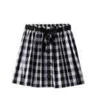 Kate Spade New York Kids Gingham Skirt (big Kids) (fresh White/black) Girl's Skirt