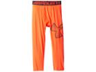 Under Armour Kids Armour 3/4 Logo Leggings (big Kids) (neon Coral/stealth Gray/stealth Gray) Boy's Casual Pants