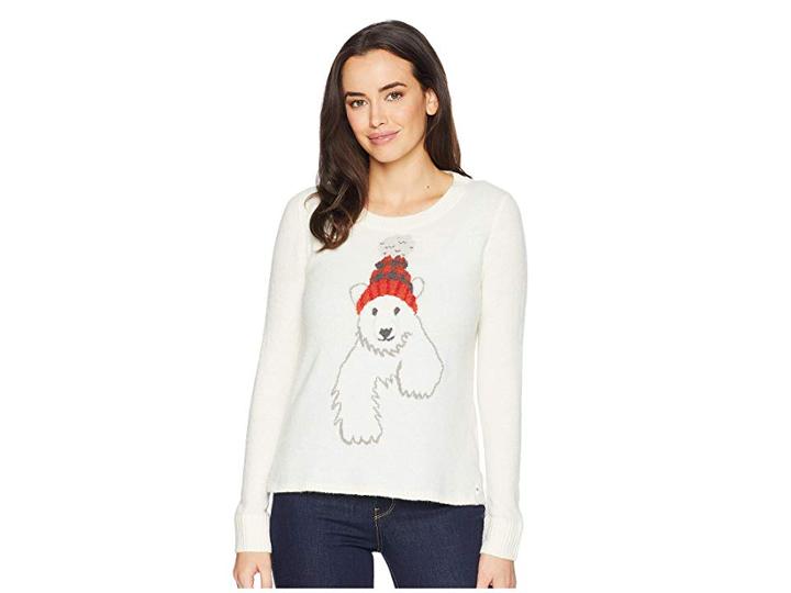 Woolrich Woolrich Motif Sweater (red Clay) Women's Sweater