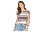 Vince Camuto Cap Sleeve Ancient Muses Blouse (rich Cream) Women's Clothing