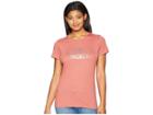 The North Face 1/2 Dome Tri-blend Crew Tee (faded Rose Heather/silver Foil) Women's T Shirt