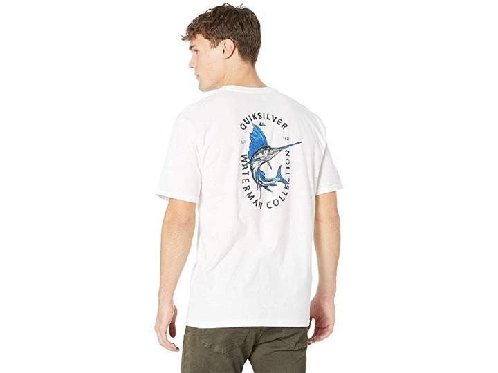 Quiksilver Waterman Jim Short Sleeve Tee (white) Men's Clothing