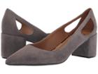French Sole Courtney2 Heel (dark Grey Suede) Women's Shoes