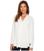 Tribal Long Sleeve Double Layer Front Blouse (cream) Women's Blouse