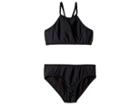 Seafolly Kids Summer Essentials Apron Tankini (little Kids/big Kids) (black) Girl's Swimwear Sets
