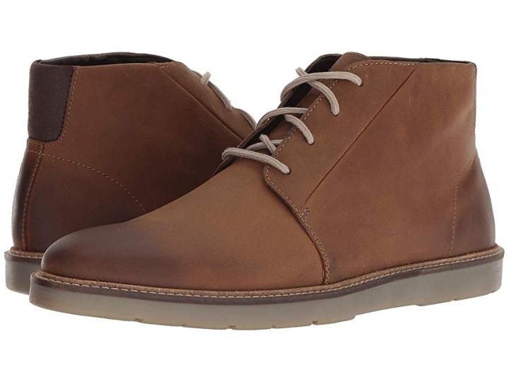 Clarks Grandin Mid (dark Tan Leather) Men's Shoes
