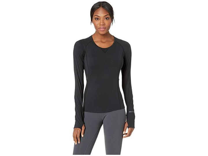 Marmot Lightweight Lana Long Sleeve Crew (black) Women's Long Sleeve Pullover