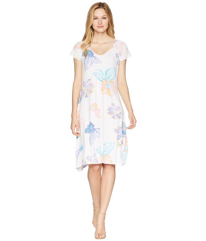 Fresh Produce Summer Floral Emma Dress (white) Women's Dress
