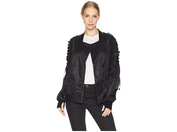 Blanc Noir Renaissance Bomber Jacket (black) Women's Coat