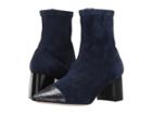 Frances Valentine Belle (blue Suede/blue Print Leather) Women's Shoes