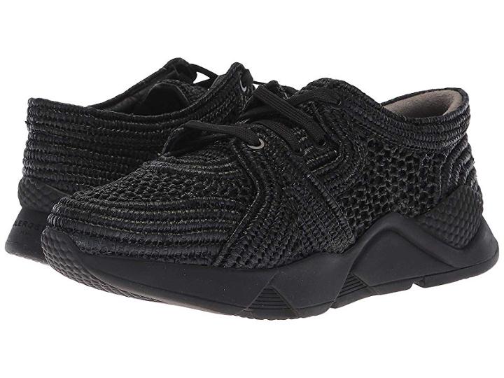 Clergerie Silvio (black Rafia) Women's Lace Up Casual Shoes