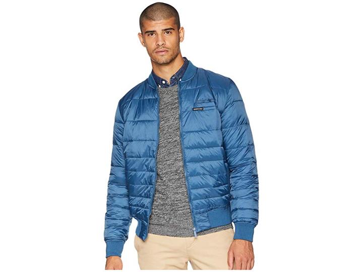 Members Only Down Blend Quilted Puffer Jacket (slate) Men's Coat