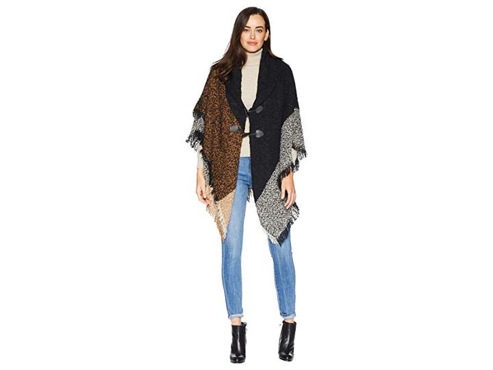 Collection Xiix Plaid Boucle Toggle (black) Women's Clothing