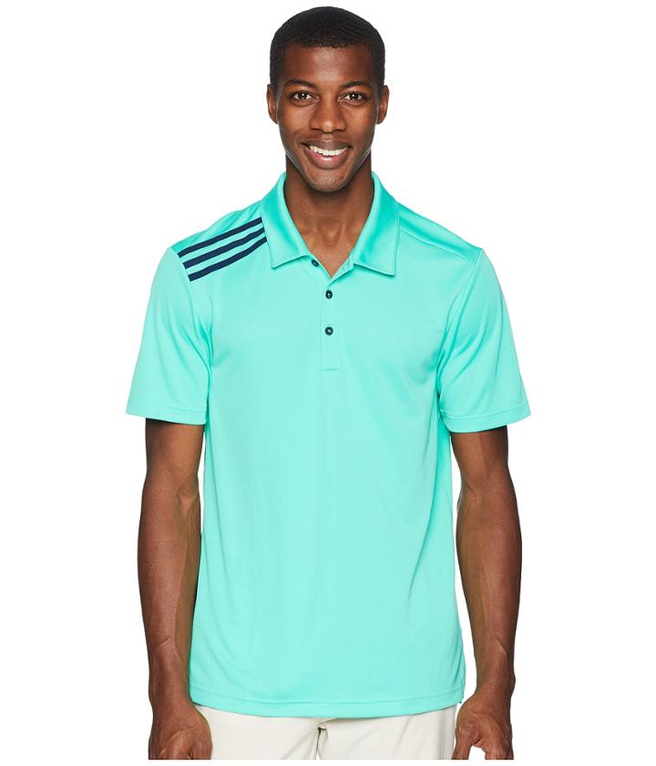 Adidas Golf 3-stripes Polo (hi-res Green) Men's Clothing