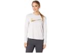 Nike Miler Metallic Long Sleeve Top (vast Grey/atmosphere Grey) Women's Clothing