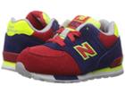New Balance Kids Kl574v1 Cut Paste (little Kid) (blue/red) Boys Shoes