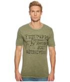 Lucky Brand Triumph Bulldog Tee (burnt Olive) Men's T Shirt