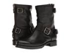 Frye Veronica Back Zip Short (black Soft Vintage Leather) Cowboy Boots