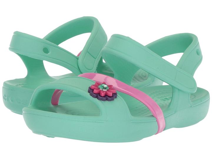 Crocs Kids Lina Sandal (toddler/little Kid) (mint) Girls Shoes