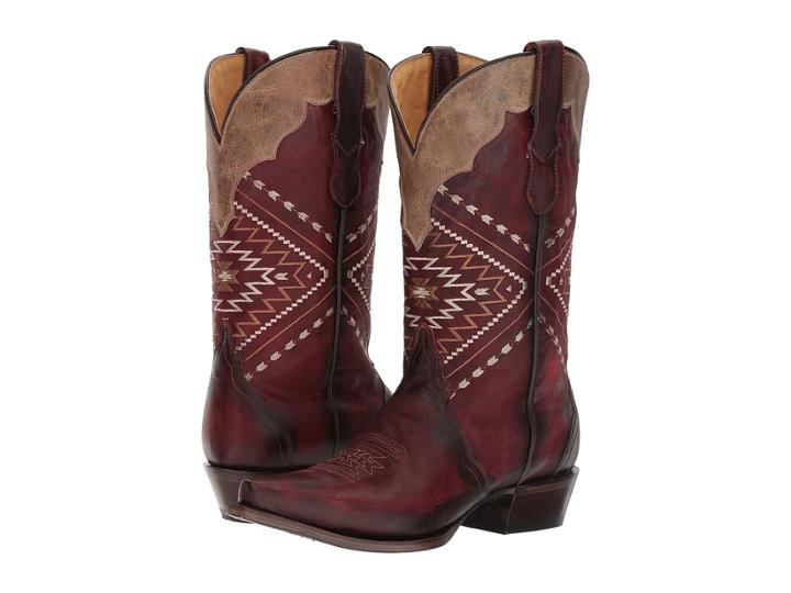Roper Native (red Leather) Cowboy Boots