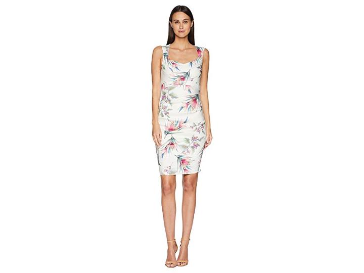 Nicole Miller Santina Dress (white Multi) Women's Dress