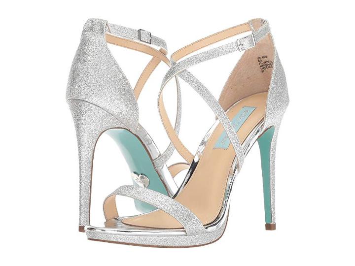 Blue By Betsey Johnson Andi (silver Glitter) High Heels