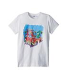 Moschino Kids Short Sleeve Car At Diner Graphic T-shirt (big Kids) (cloud) Boy's T Shirt