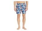 Tommy Bahama Naples Faded Palms Swim Trunks (dockside Blue) Men's Swimwear